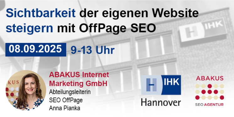 Selbst erstellte Grafik zum Artikel über SEO IHK Semniare